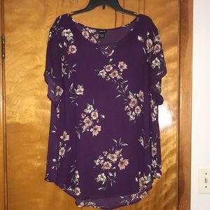 Purple floral top